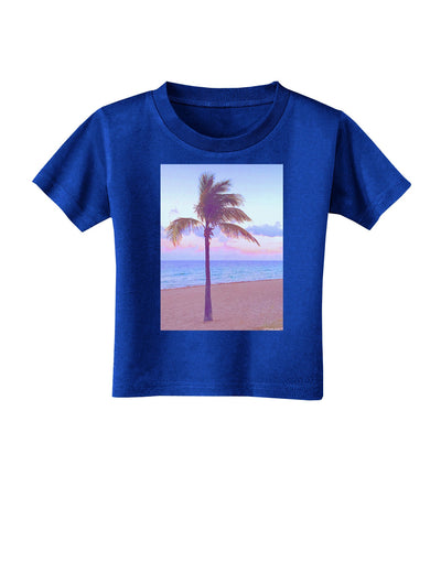 Palm Tree Beach Filter Toddler T-Shirt Dark-Toddler T-Shirt-TooLoud-Royal-Blue-2T-Davson Sales