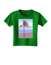 Palm Tree Beach Filter Toddler T-Shirt Dark-Toddler T-Shirt-TooLoud-Clover-Green-2T-Davson Sales