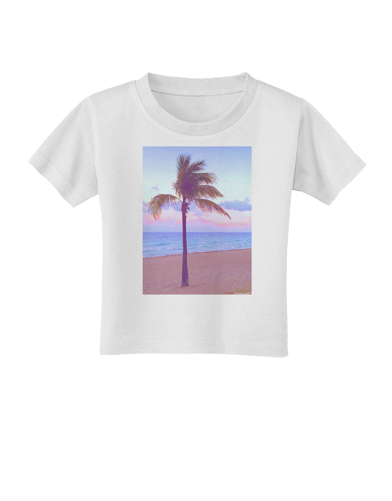 Palm Tree Beach Filter Toddler T-Shirt-Toddler T-Shirt-TooLoud-White-2T-Davson Sales