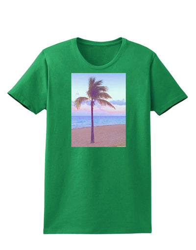 Palm Tree Beach Filter Womens Dark T-Shirt-TooLoud-Kelly-Green-X-Small-Davson Sales