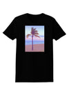 Palm Tree Beach Filter Womens Dark T-Shirt-TooLoud-Black-X-Small-Davson Sales