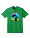 Palm Trees Silhouette - Beach Sunset Design Adult Dark T-Shirt-Mens T-Shirt-TooLoud-Kelly-Green-Small-Davson Sales