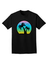 Palm Trees Silhouette - Beach Sunset Design Adult Dark T-Shirt-Mens T-Shirt-TooLoud-Black-Small-Davson Sales