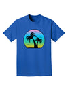 Palm Trees Silhouette - Beach Sunset Design Adult Dark T-Shirt-Mens T-Shirt-TooLoud-Royal-Blue-Small-Davson Sales