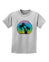 Palm Trees Silhouette - Beach Sunset Design Childrens T-Shirt-Childrens T-Shirt-TooLoud-AshGray-X-Small-Davson Sales