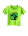 Palm Trees Silhouette - Beach Sunset Design Toddler T-Shirt-Toddler T-Shirt-TooLoud-Lime-Green-2T-Davson Sales