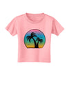 Palm Trees Silhouette - Beach Sunset Design Toddler T-Shirt-Toddler T-Shirt-TooLoud-Candy-Pink-2T-Davson Sales