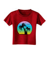 Palm Trees Silhouette - Beach Sunset Design Toddler T-Shirt Dark-Toddler T-Shirt-TooLoud-Red-2T-Davson Sales