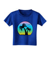 Palm Trees Silhouette - Beach Sunset Design Toddler T-Shirt Dark-Toddler T-Shirt-TooLoud-Royal-Blue-2T-Davson Sales