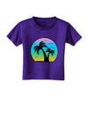 Palm Trees Silhouette - Beach Sunset Design Toddler T-Shirt Dark-Toddler T-Shirt-TooLoud-Purple-2T-Davson Sales