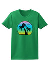 Palm Trees Silhouette - Beach Sunset Design Womens Dark T-Shirt-TooLoud-Kelly-Green-X-Small-Davson Sales