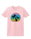 Palm Trees Silhouette - Beach Sunset Design Womens T-Shirt-Womens T-Shirt-TooLoud-PalePink-X-Small-Davson Sales