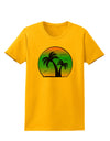 Palm Trees Silhouette - Beach Sunset Design Womens T-Shirt-Womens T-Shirt-TooLoud-Gold-X-Small-Davson Sales