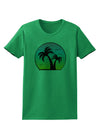 Palm Trees Silhouette - Beach Sunset Design Womens T-Shirt-Womens T-Shirt-TooLoud-Kelly-Green-X-Small-Davson Sales