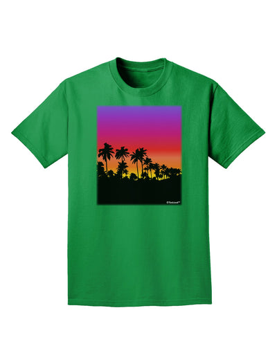 Palm Trees and Sunset Design Adult Dark T-Shirt by TooLoud-Mens T-Shirt-TooLoud-Kelly-Green-Small-Davson Sales