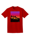 Palm Trees and Sunset Design Adult Dark T-Shirt by TooLoud-Mens T-Shirt-TooLoud-Red-Small-Davson Sales