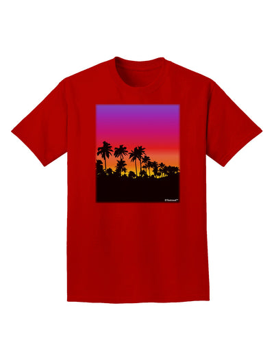 Palm Trees and Sunset Design Adult Dark T-Shirt by TooLoud-Mens T-Shirt-TooLoud-Red-Small-Davson Sales