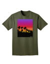 Palm Trees and Sunset Design Adult Dark T-Shirt by TooLoud-Mens T-Shirt-TooLoud-Military-Green-Small-Davson Sales