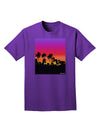 Palm Trees and Sunset Design Adult Dark T-Shirt by TooLoud-Mens T-Shirt-TooLoud-Purple-Small-Davson Sales