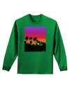 Palm Trees and Sunset Design Adult Long Sleeve Dark T-Shirt by TooLoud-TooLoud-Kelly-Green-Small-Davson Sales