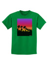 Palm Trees and Sunset Design Childrens Dark T-Shirt by TooLoud-Childrens T-Shirt-TooLoud-Kelly-Green-X-Small-Davson Sales