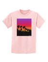 Palm Trees and Sunset Design Childrens T-Shirt by TooLoud-Childrens T-Shirt-TooLoud-PalePink-X-Small-Davson Sales