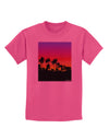 Palm Trees and Sunset Design Childrens T-Shirt by TooLoud-Childrens T-Shirt-TooLoud-Sangria-X-Small-Davson Sales