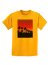 Palm Trees and Sunset Design Childrens T-Shirt by TooLoud-Childrens T-Shirt-TooLoud-Gold-X-Small-Davson Sales