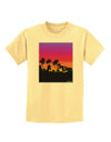 Palm Trees and Sunset Design Childrens T-Shirt by TooLoud-Childrens T-Shirt-TooLoud-Daffodil-Yellow-X-Small-Davson Sales