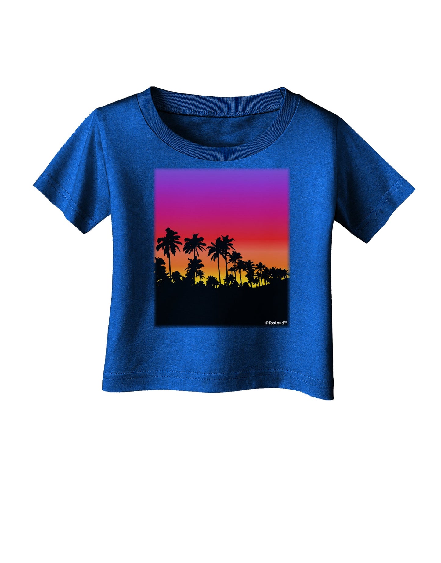 Palm Trees and Sunset Design Infant T-Shirt Dark by TooLoud-Infant T-Shirt-TooLoud-Royal-Blue-06-Months-Davson Sales
