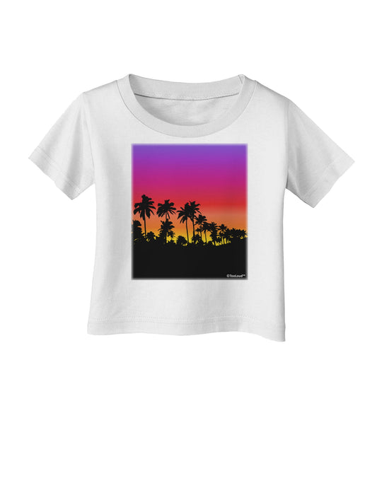 Palm Trees and Sunset Design Infant T-Shirt by TooLoud-Infant T-Shirt-TooLoud-White-06-Months-Davson Sales