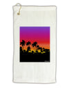 Palm Trees and Sunset Design Micro Terry Gromet Golf Towel 16 x 25 inch by TooLoud-Golf Towel-TooLoud-White-Davson Sales