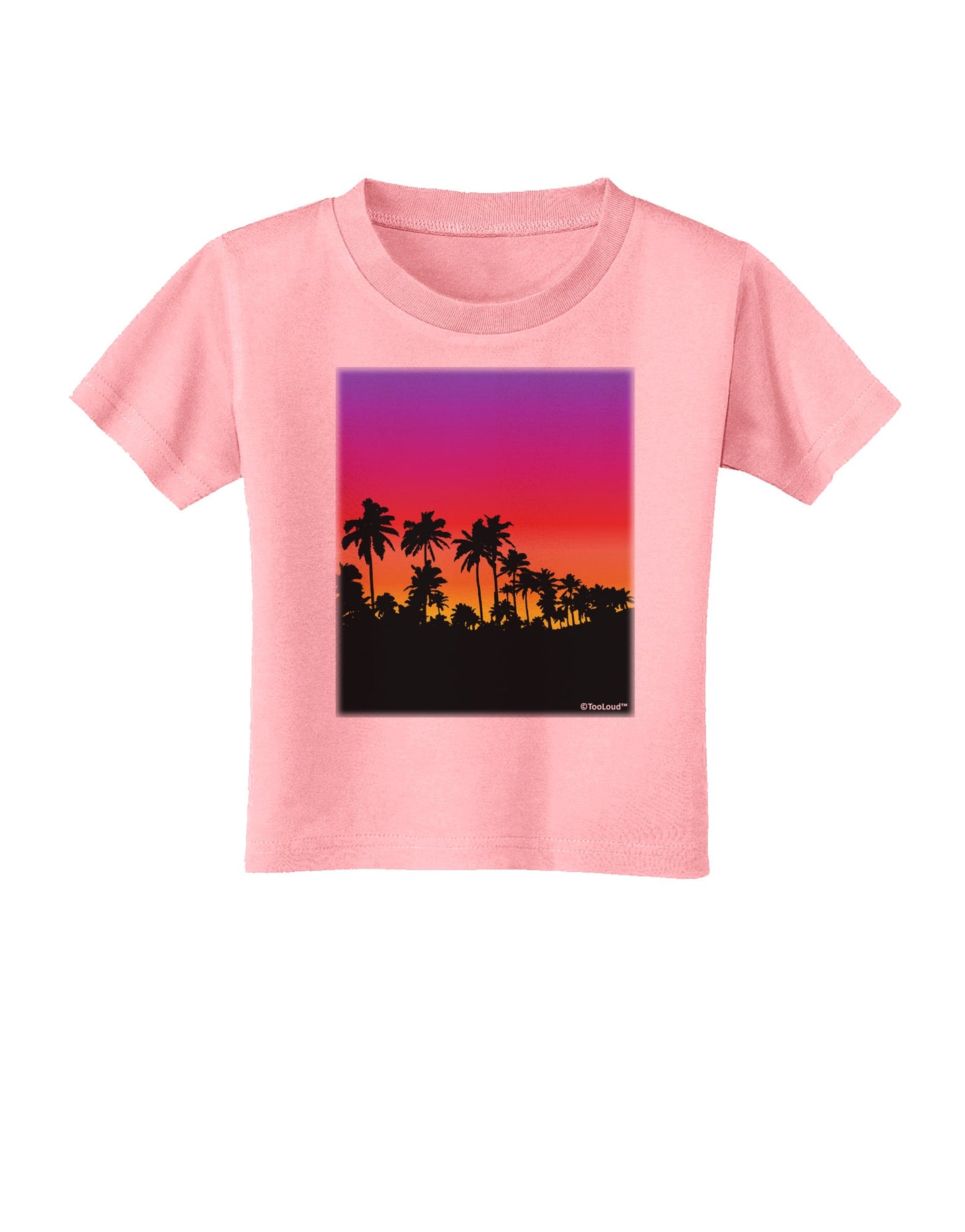 Palm Trees and Sunset Design Toddler T-Shirt by TooLoud-Toddler T-Shirt-TooLoud-Candy-Pink-2T-Davson Sales