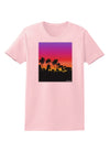 Palm Trees and Sunset Design Womens T-Shirt by TooLoud-Womens T-Shirt-TooLoud-PalePink-X-Small-Davson Sales