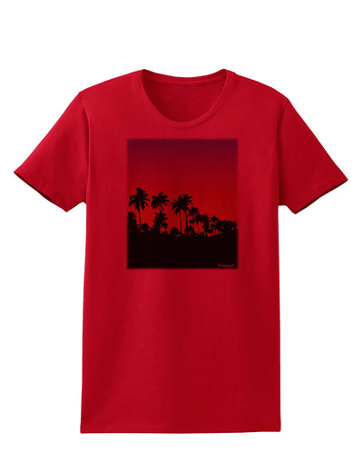 Palm Trees and Sunset Design Womens T-Shirt by TooLoud-Womens T-Shirt-TooLoud-Red-X-Small-Davson Sales
