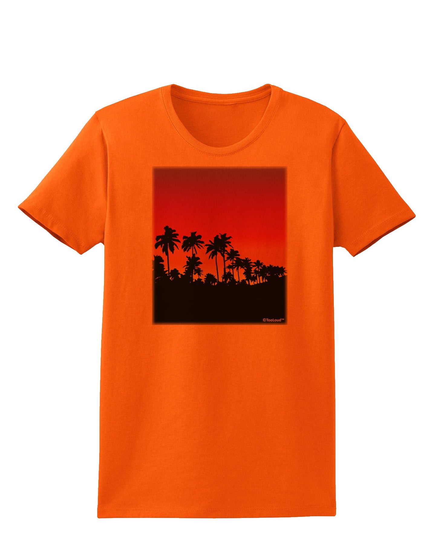 Palm Trees and Sunset Design Womens T-Shirt by TooLoud-Womens T-Shirt-TooLoud-Orange-X-Small-Davson Sales