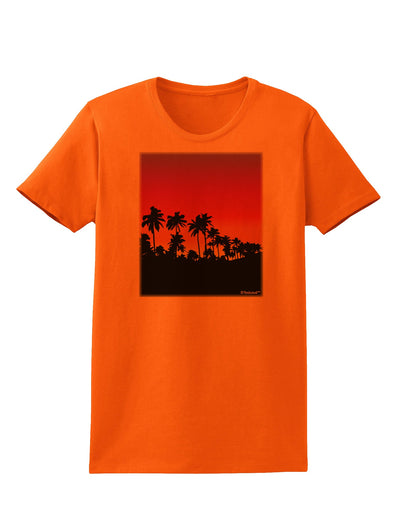 Palm Trees and Sunset Design Womens T-Shirt by TooLoud-Womens T-Shirt-TooLoud-Orange-X-Small-Davson Sales