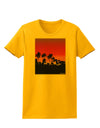 Palm Trees and Sunset Design Womens T-Shirt by TooLoud-Womens T-Shirt-TooLoud-Gold-X-Small-Davson Sales