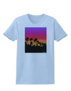 Palm Trees and Sunset Design Womens T-Shirt by TooLoud-Womens T-Shirt-TooLoud-Light-Blue-X-Small-Davson Sales