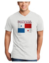 Panama Flag Adult V-Neck T-shirt-Mens V-Neck T-Shirt-TooLoud-White-Small-Davson Sales