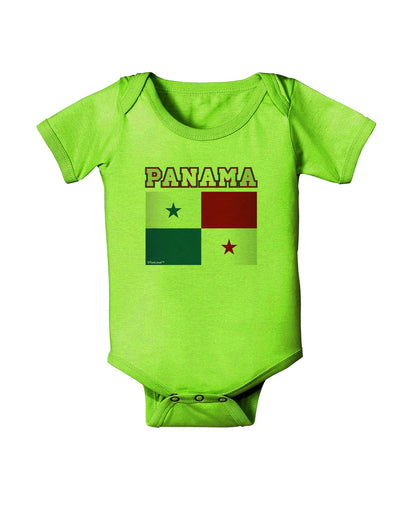 Panama Flag Baby Romper Bodysuit-Baby Romper-TooLoud-Lime-06-Months-Davson Sales