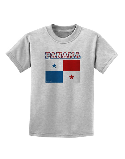 Panama Flag Childrens T-Shirt-Childrens T-Shirt-TooLoud-AshGray-X-Small-Davson Sales