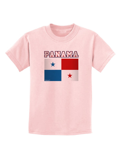 Panama Flag Childrens T-Shirt-Childrens T-Shirt-TooLoud-PalePink-X-Small-Davson Sales