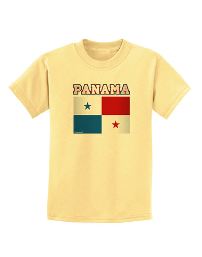 Panama Flag Childrens T-Shirt-Childrens T-Shirt-TooLoud-Daffodil-Yellow-X-Small-Davson Sales