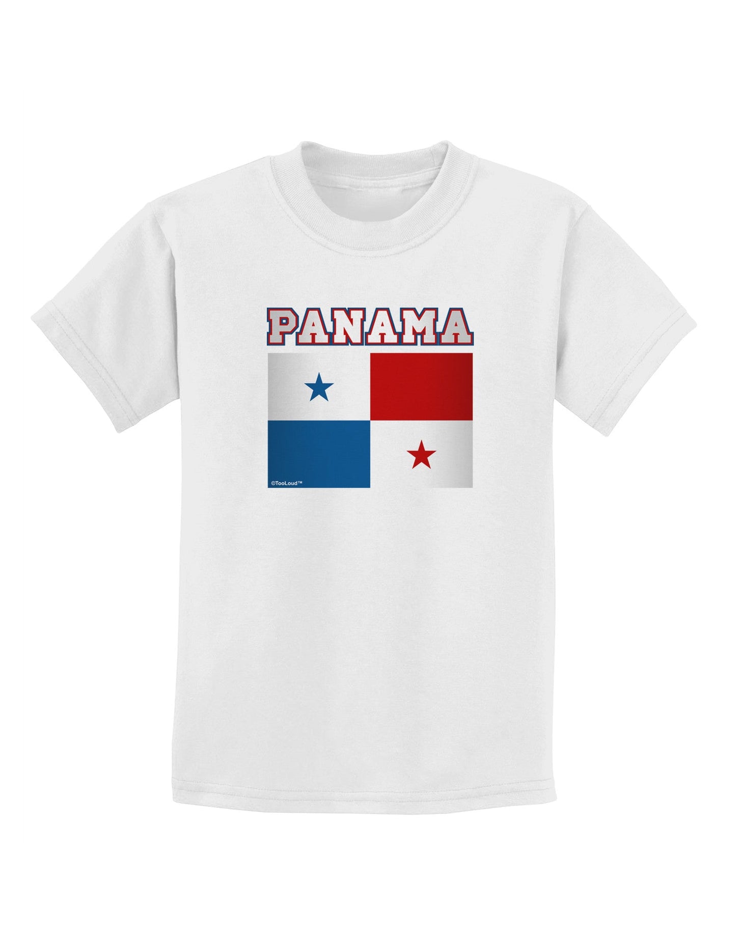 Panama Flag Childrens T-Shirt-Childrens T-Shirt-TooLoud-White-X-Small-Davson Sales