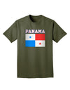 Panama Flag Dark Adult Dark T-Shirt-Mens T-Shirt-TooLoud-Military-Green-Small-Davson Sales