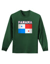 Panama Flag Dark Adult Long Sleeve Dark T-Shirt-TooLoud-Dark-Green-Small-Davson Sales