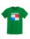 Panama Flag Dark Childrens Dark T-Shirt-Childrens T-Shirt-TooLoud-Kelly-Green-X-Small-Davson Sales