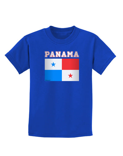 Panama Flag Dark Childrens Dark T-Shirt-Childrens T-Shirt-TooLoud-Royal-Blue-X-Small-Davson Sales