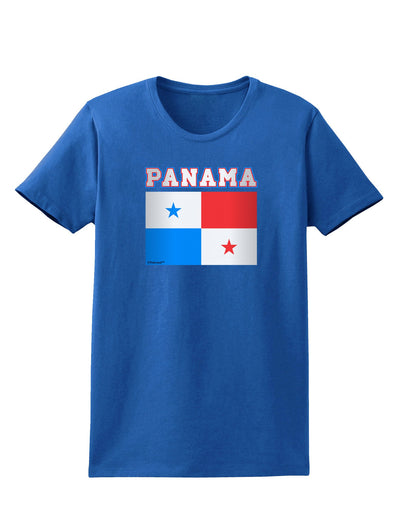 Panama Flag Dark Womens Dark T-Shirt-TooLoud-Royal-Blue-X-Small-Davson Sales